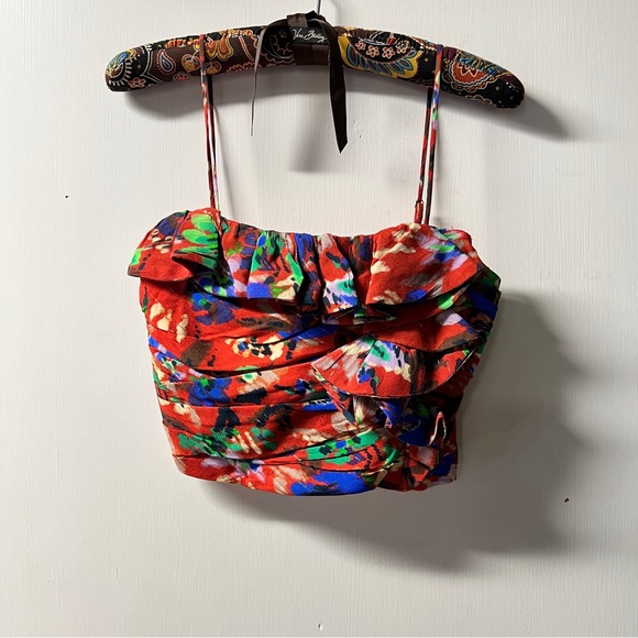 Zara Tops - ZARA Ruffle Crop Top Corset Coquette Style